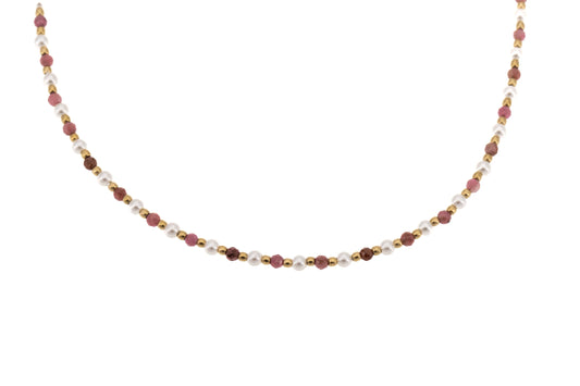 Choker cu pietre și perle