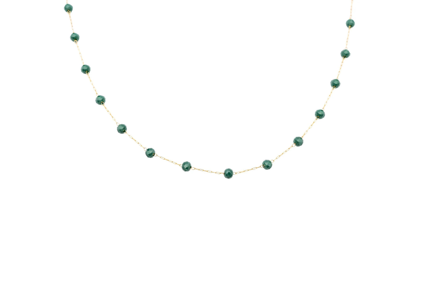 Colier cu piatră verde