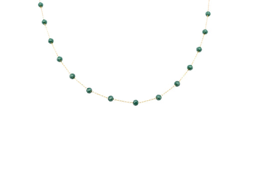 Colier cu piatră verde