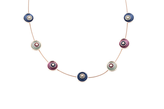 Choker cu flori abstracte