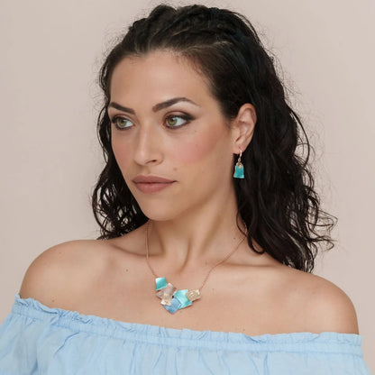 Colier din lanț pictat manual