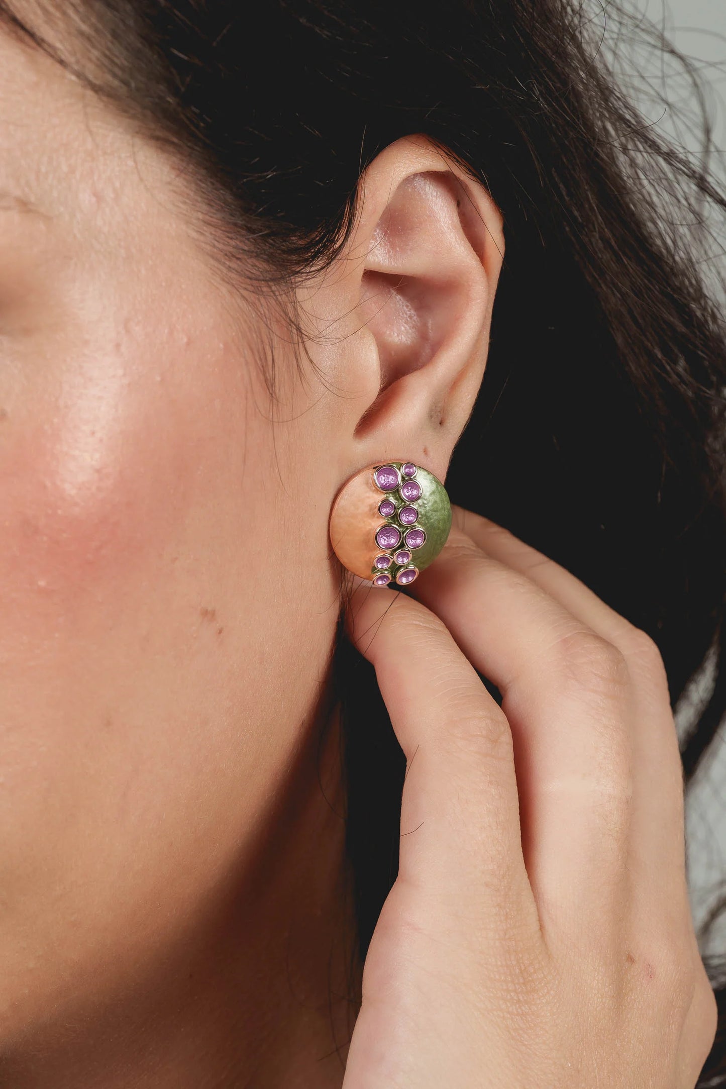 Cercei rotunzi cu cluster