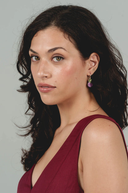 Cercei dubli rotunzi suspendați