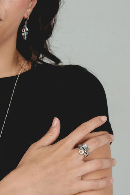 Inel cu pătrate și dreptunghiuri