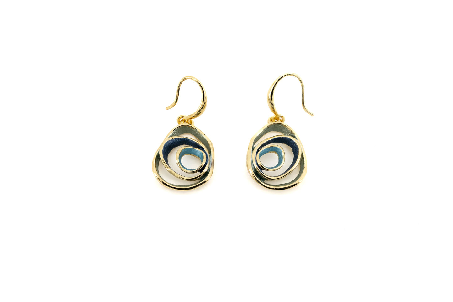 cercei zama cu finisaj galvanic auriu