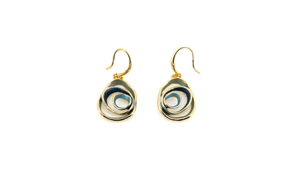 cercei zama cu finisaj galvanic auriu