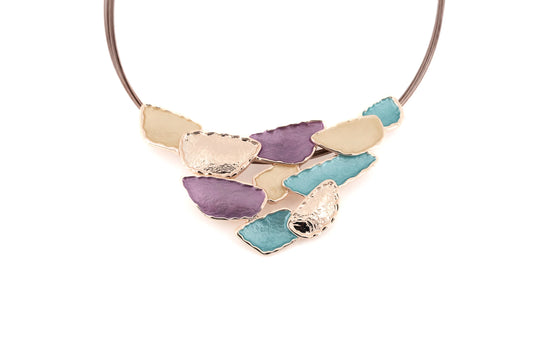 colier zama cu finisaj placat cu aur roz