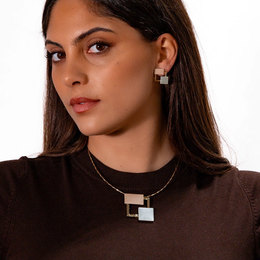 colier  alamă, zama cu finisaj galvanic auriu