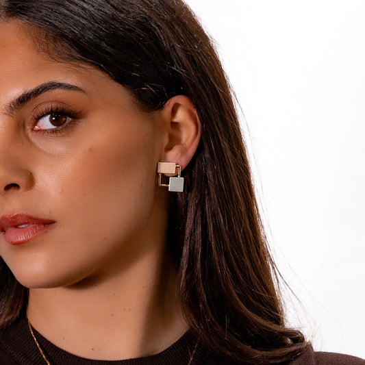 cercei zama cu finisaj galvanic auriu sau rodiu