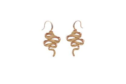 Cercei Serpentine – Pictați Manual, Zamak Placat Aur Roz