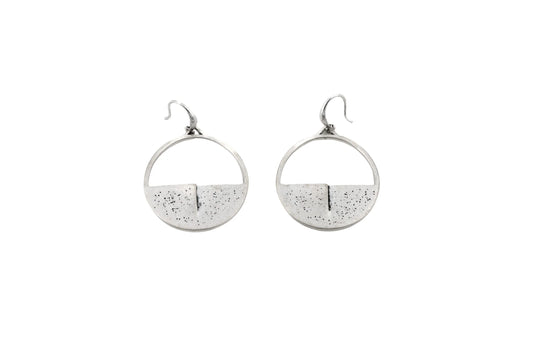 Cercei Zamac Finisaj Argintiu Antic