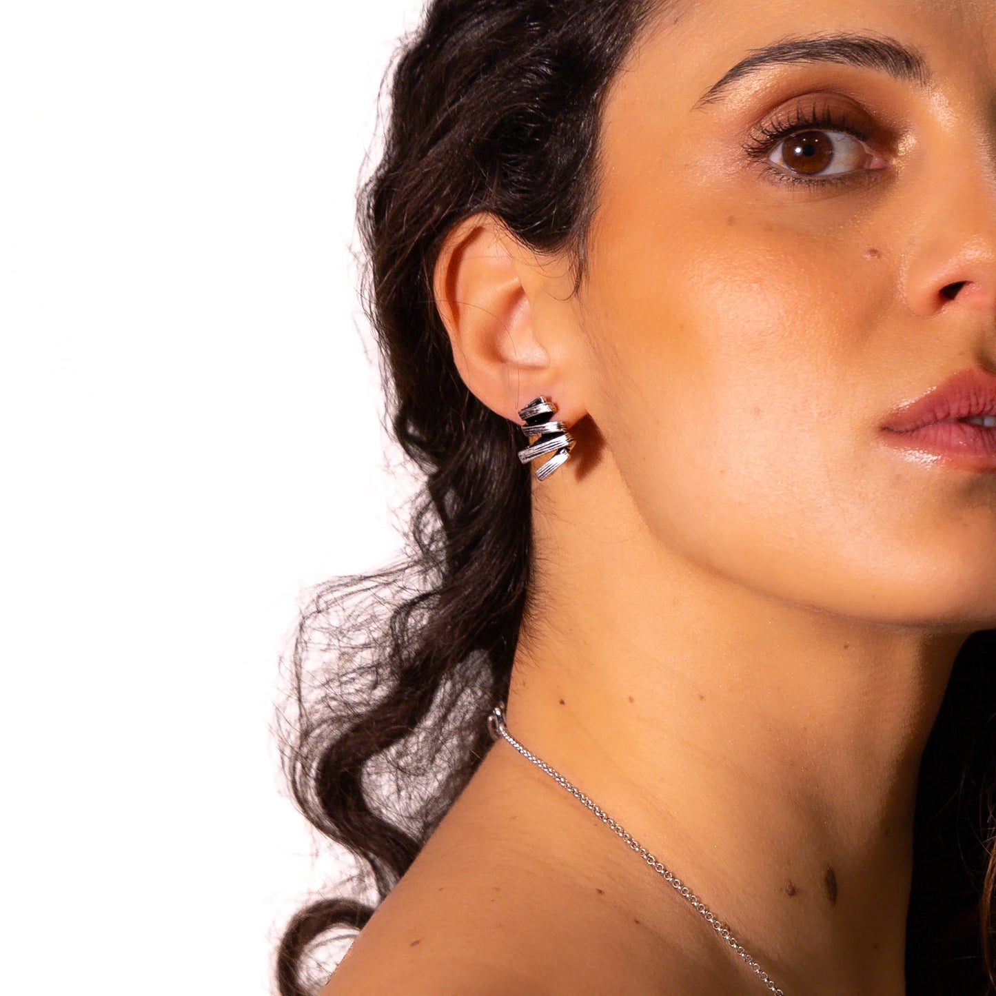 Cercei Zamac Finisaj Argintiu Antic