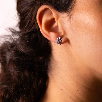 Cercei Zamac Finisaj Argintiu Antic