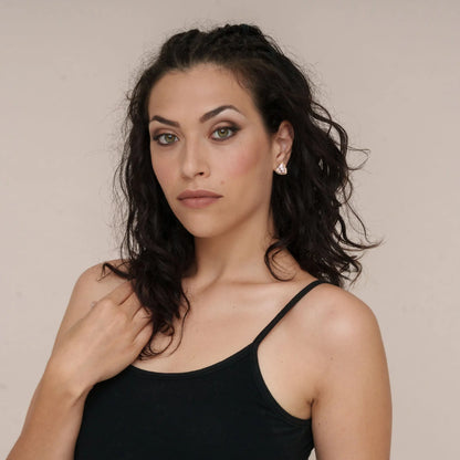 Cercei triunghiulari cu cristale