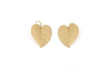 Cercei cu frunze și inimă