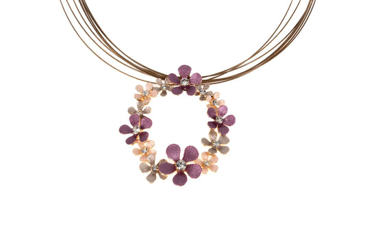 Colier cu flori circulare - KLK Romania