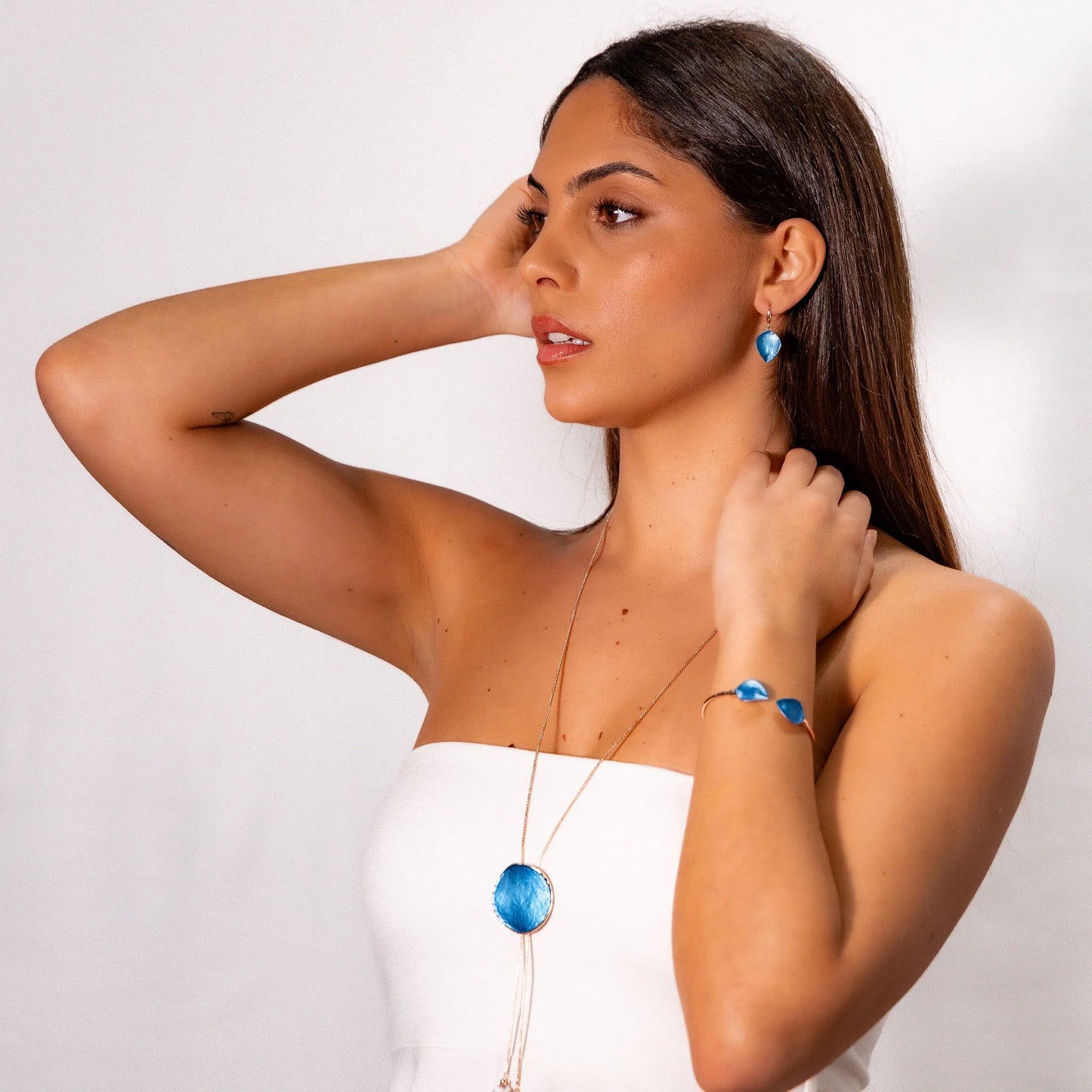 colier zama cu finisaj placat cu aur roz