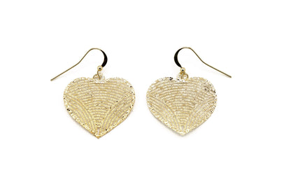 Cercei mici cu inimă filigrană