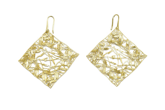 Cercei pătrați filigran